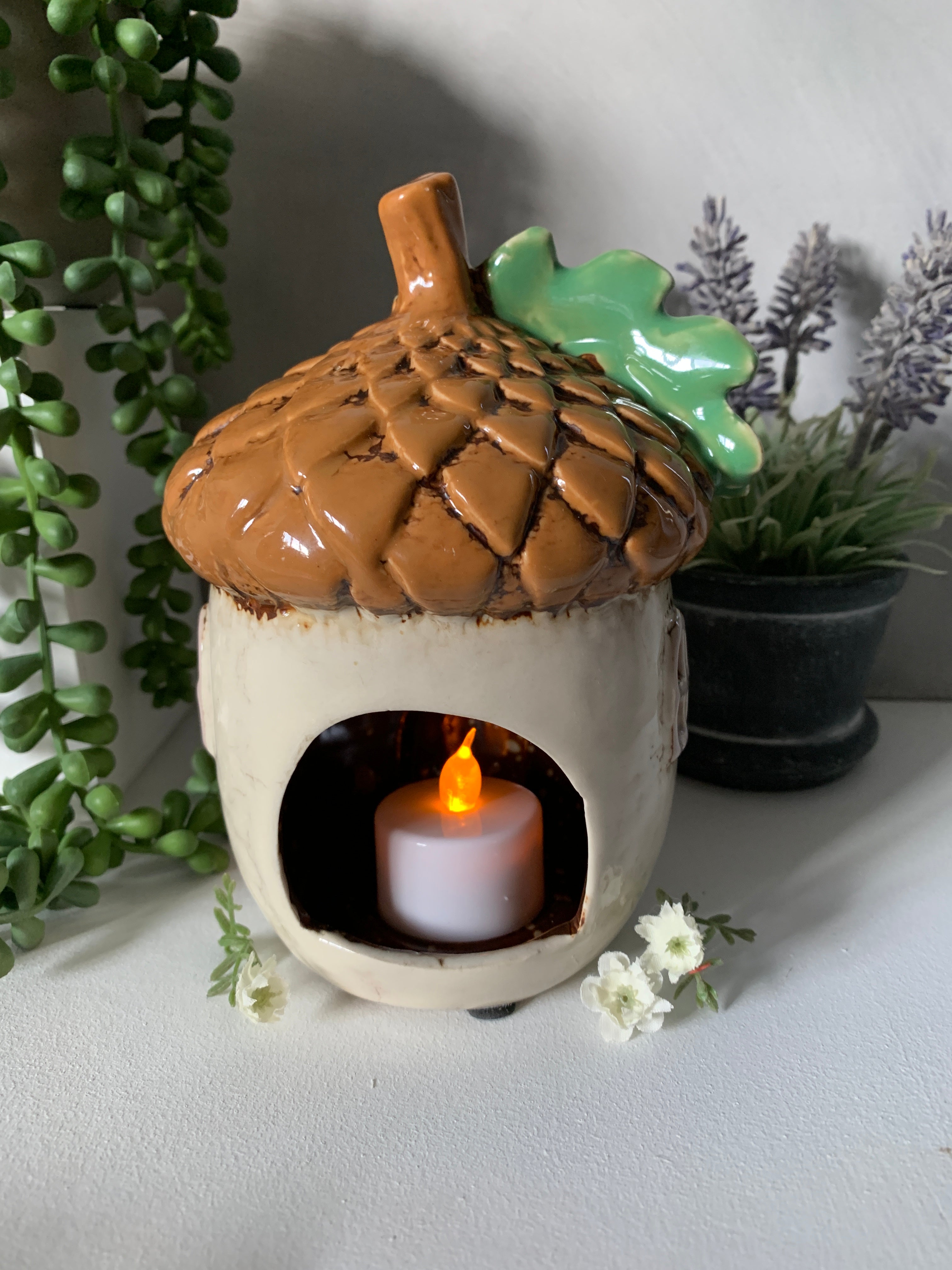 Village Pottery Acorn House Tealight