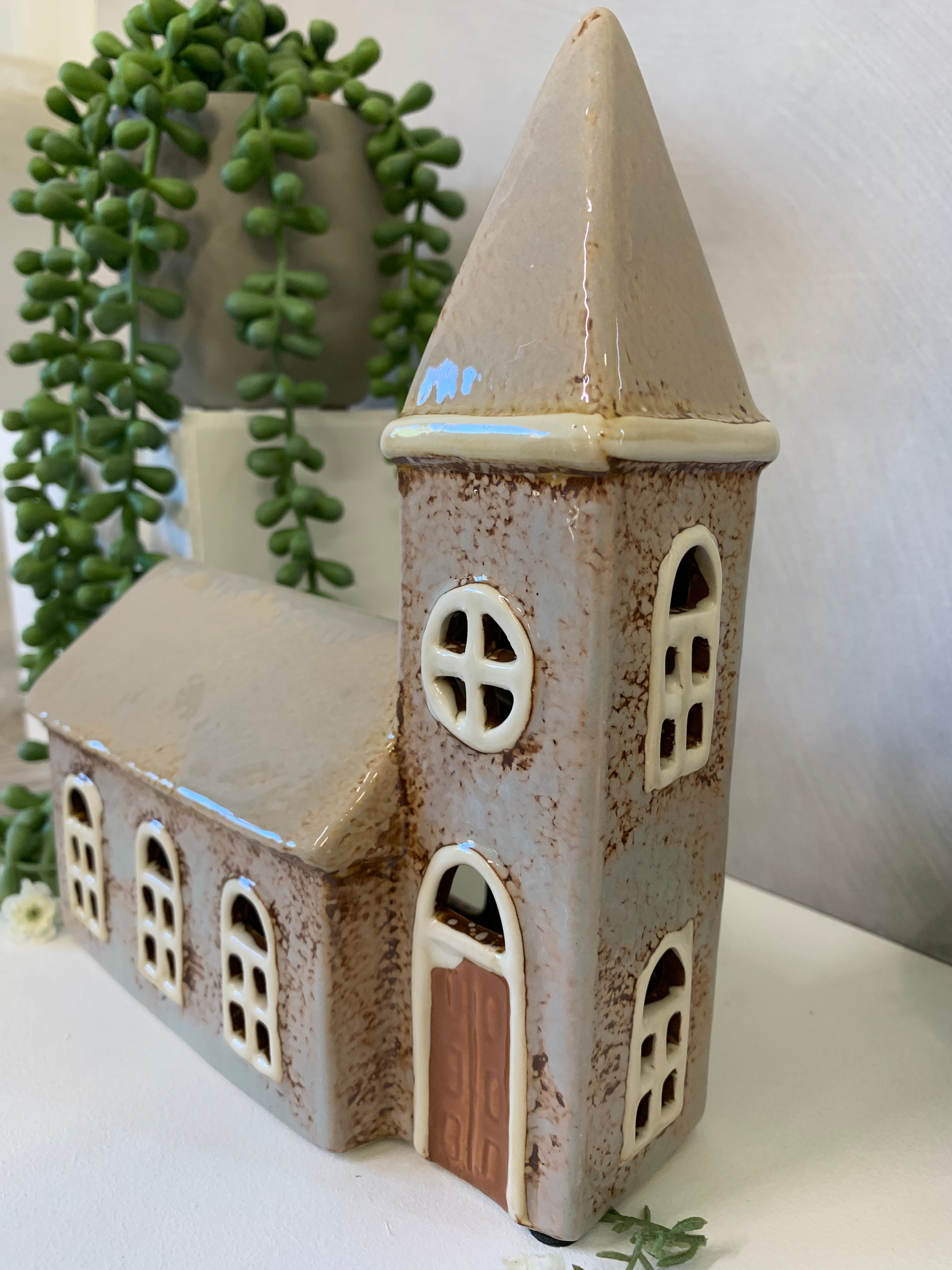 Village Pottery Church Tealight