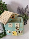 Village Pottery Aqua Bee Hive Tealight wax burner