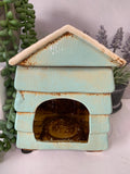 Village Pottery Aqua Bee Hive Tealight wax burner
