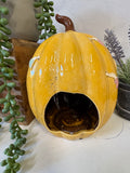Village Pottery Pumpkin House
