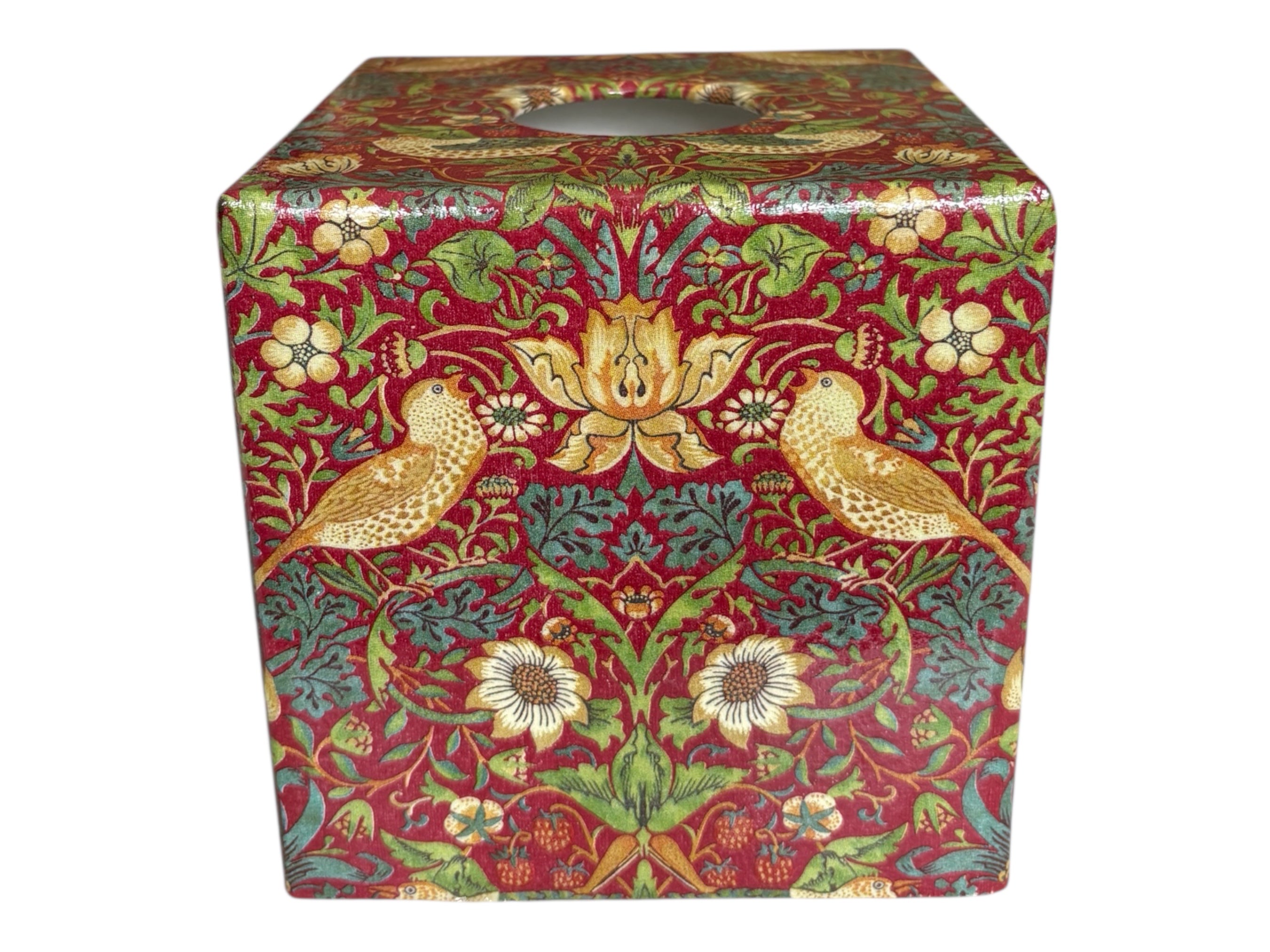 Tissue Box Cover Strawberry Thief