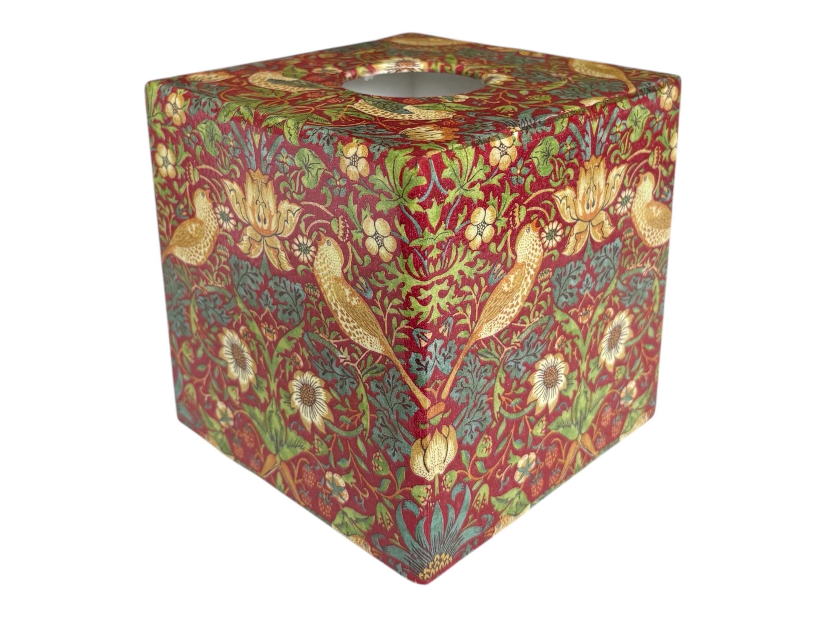 Tissue Box Cover Strawberry Thief