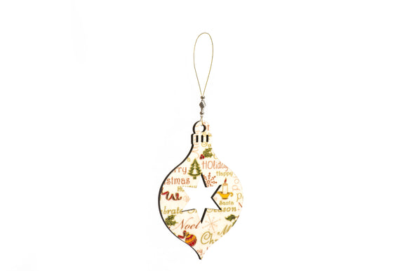 Christmas Decoration wooden Bauble