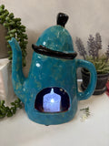 Village Pottery Blue Tea Pot