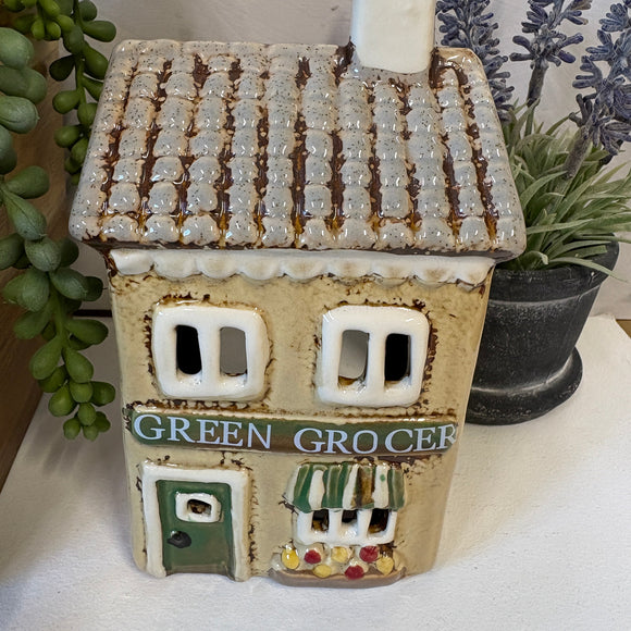 village pottery green grocer