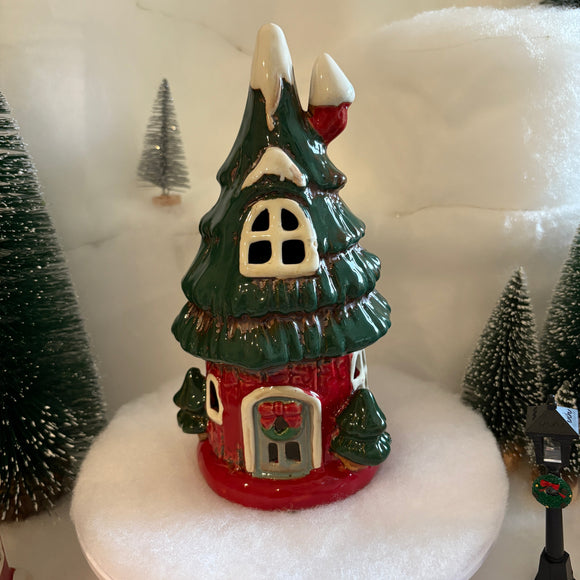 Village Pottery Christmas Tree House