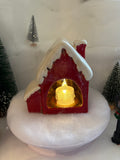 Village Pottery Christmas Fairy Lights House