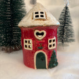 Village Pottery Red Round House