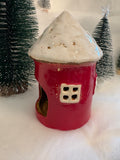 Village Pottery Red Round House