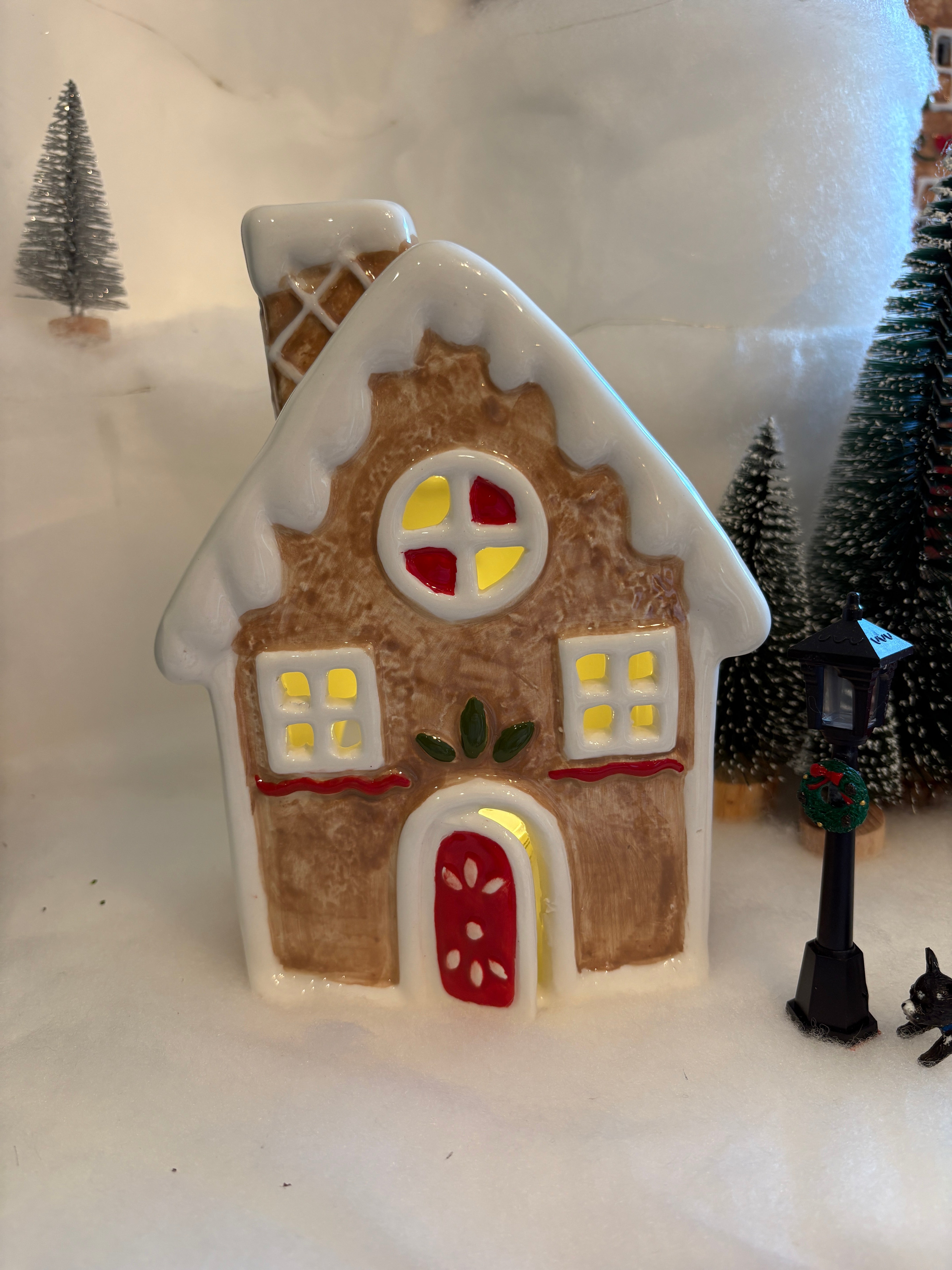 Ceramic Gingerbread Door House