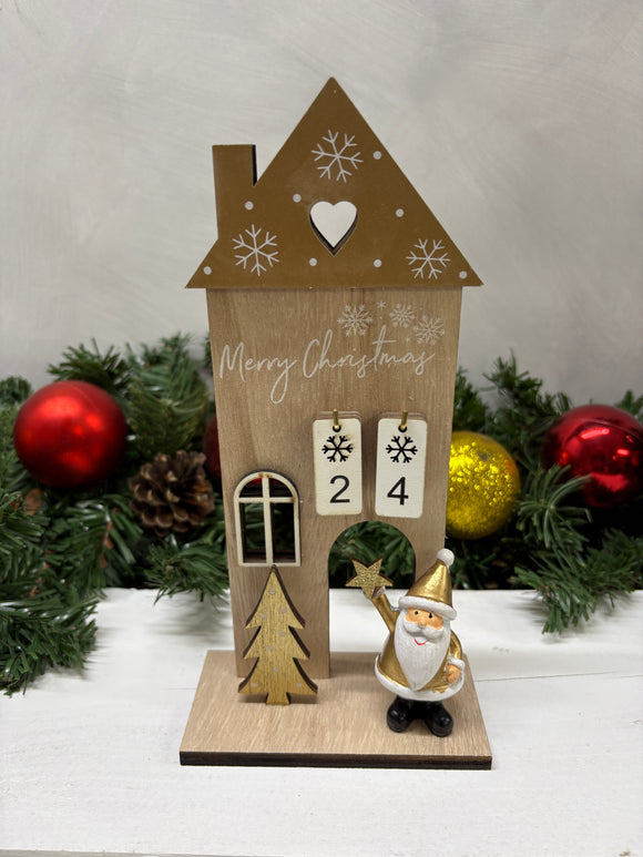 Gold Santa Advent Calendar
