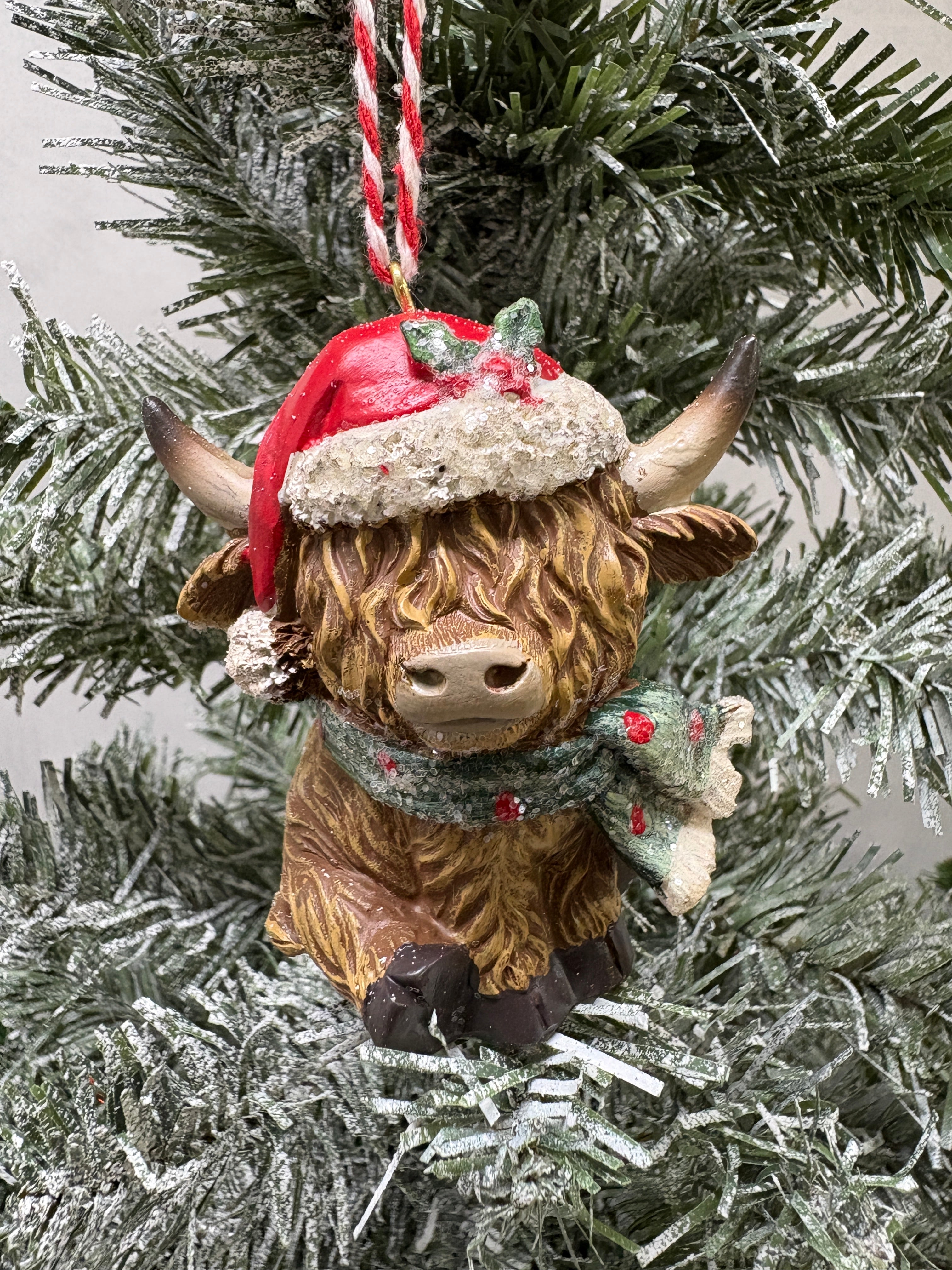Highland Cow Hanging Christmas Decoration