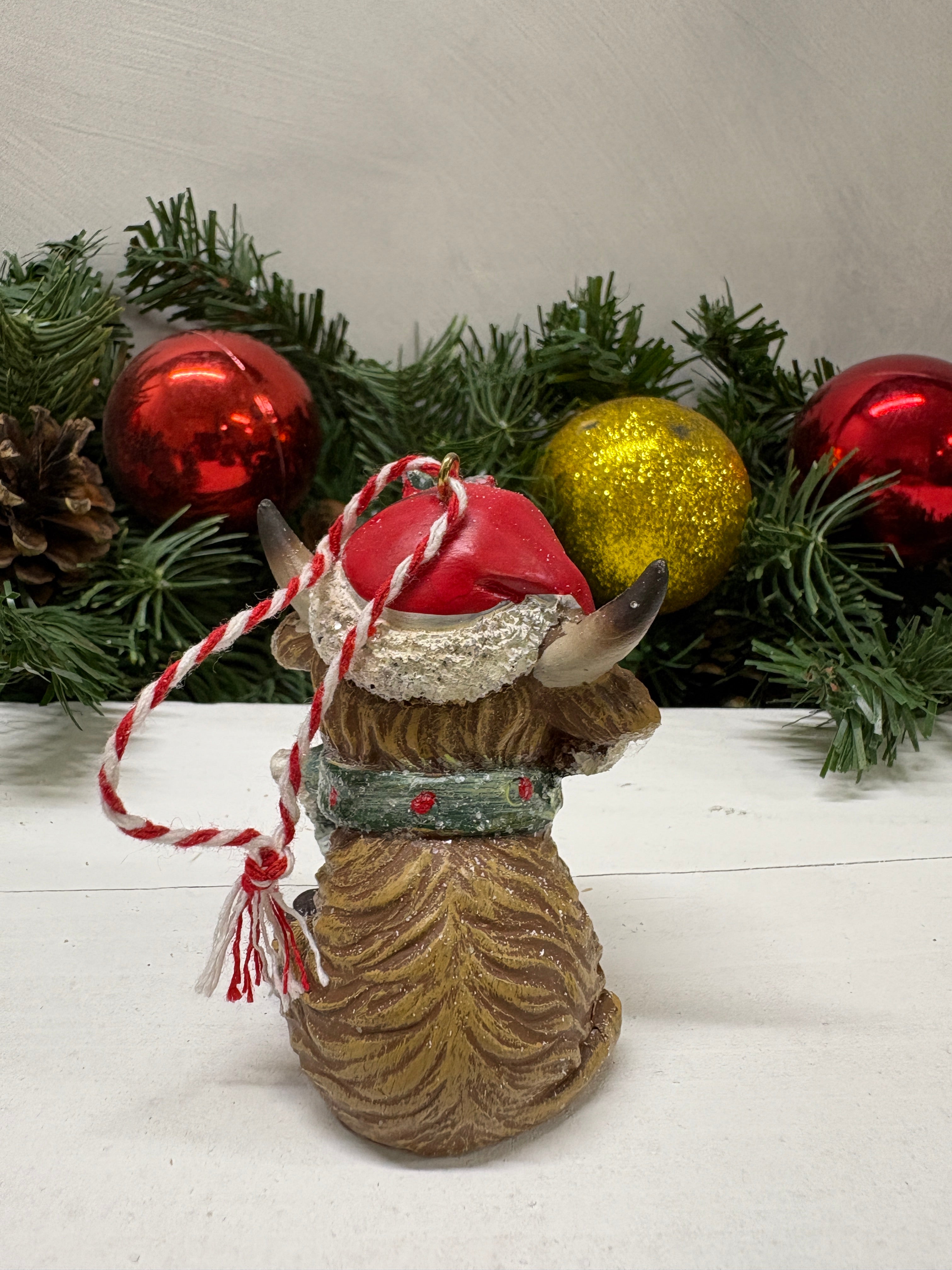 Highland Cow Hanging Christmas Decoration