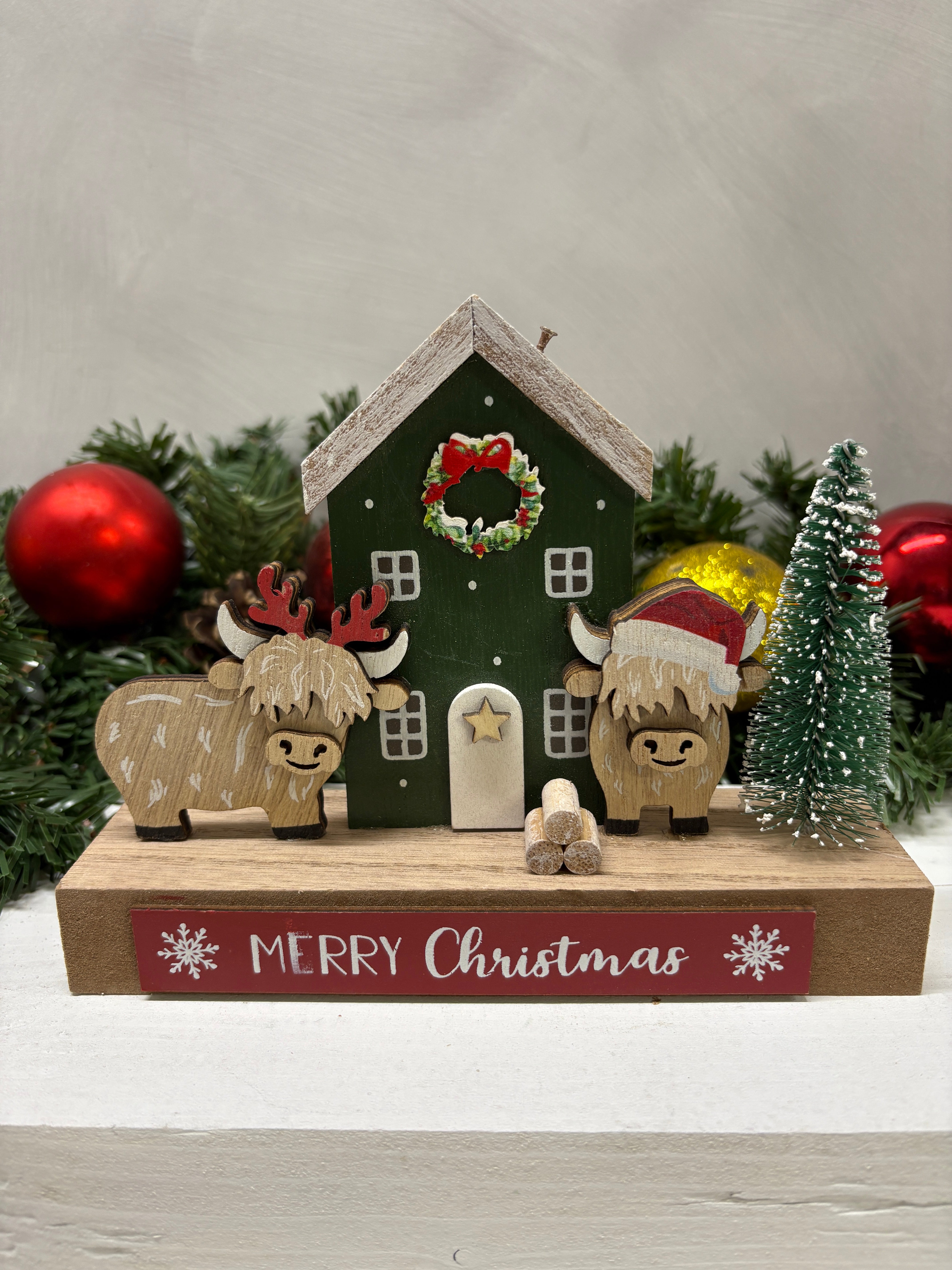 Highland Cow Christmas House