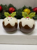 Christmas Pudding Salt & Pepper Pots
