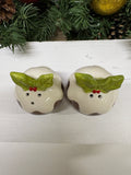 Christmas Pudding Salt & Pepper Pots