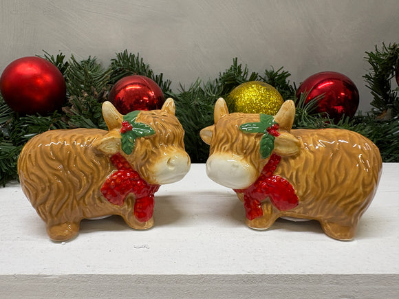 Highland Cow Salt & Pepper Pots