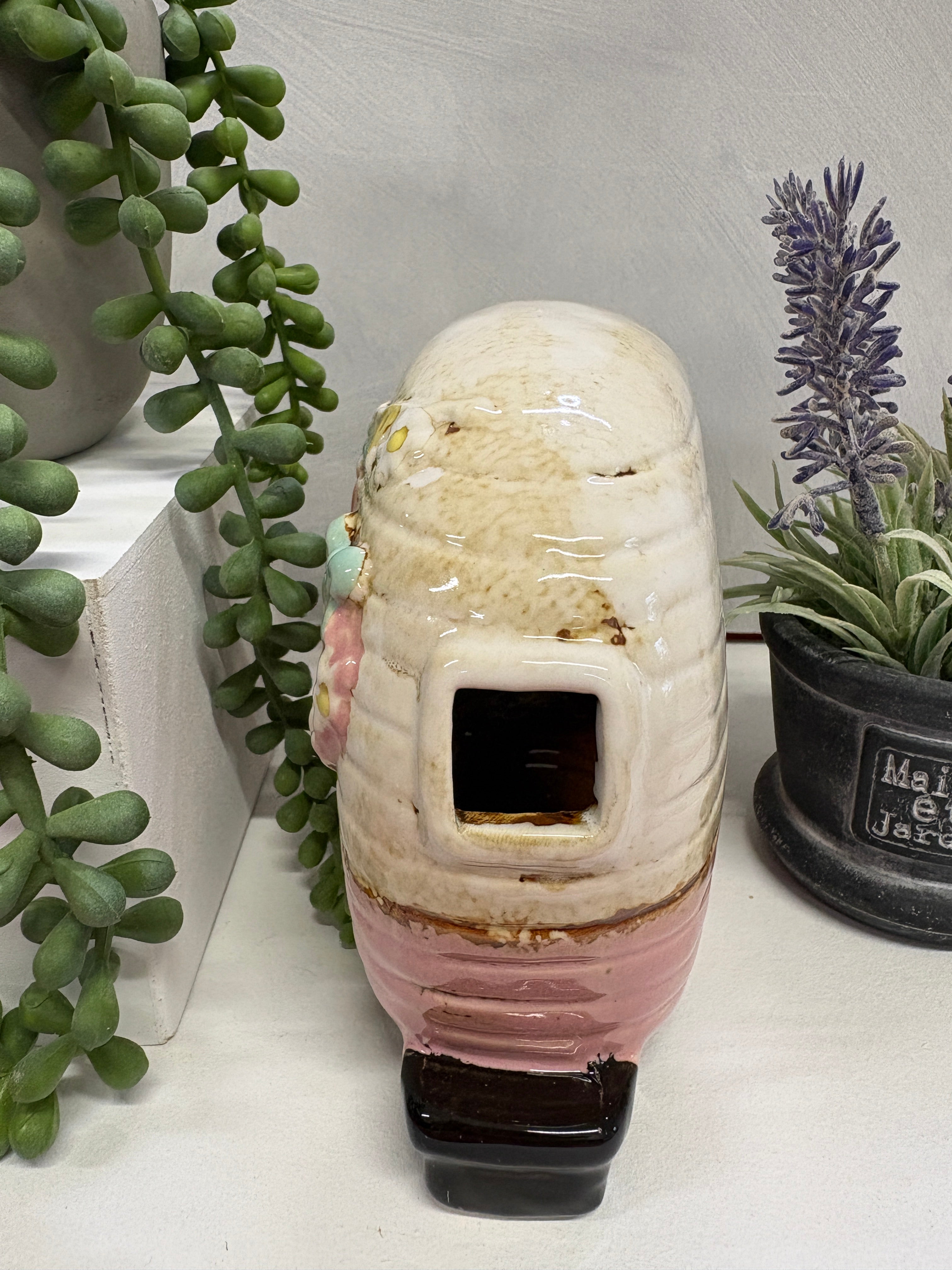 Village Pottery Pink Caravan Tea light Holder