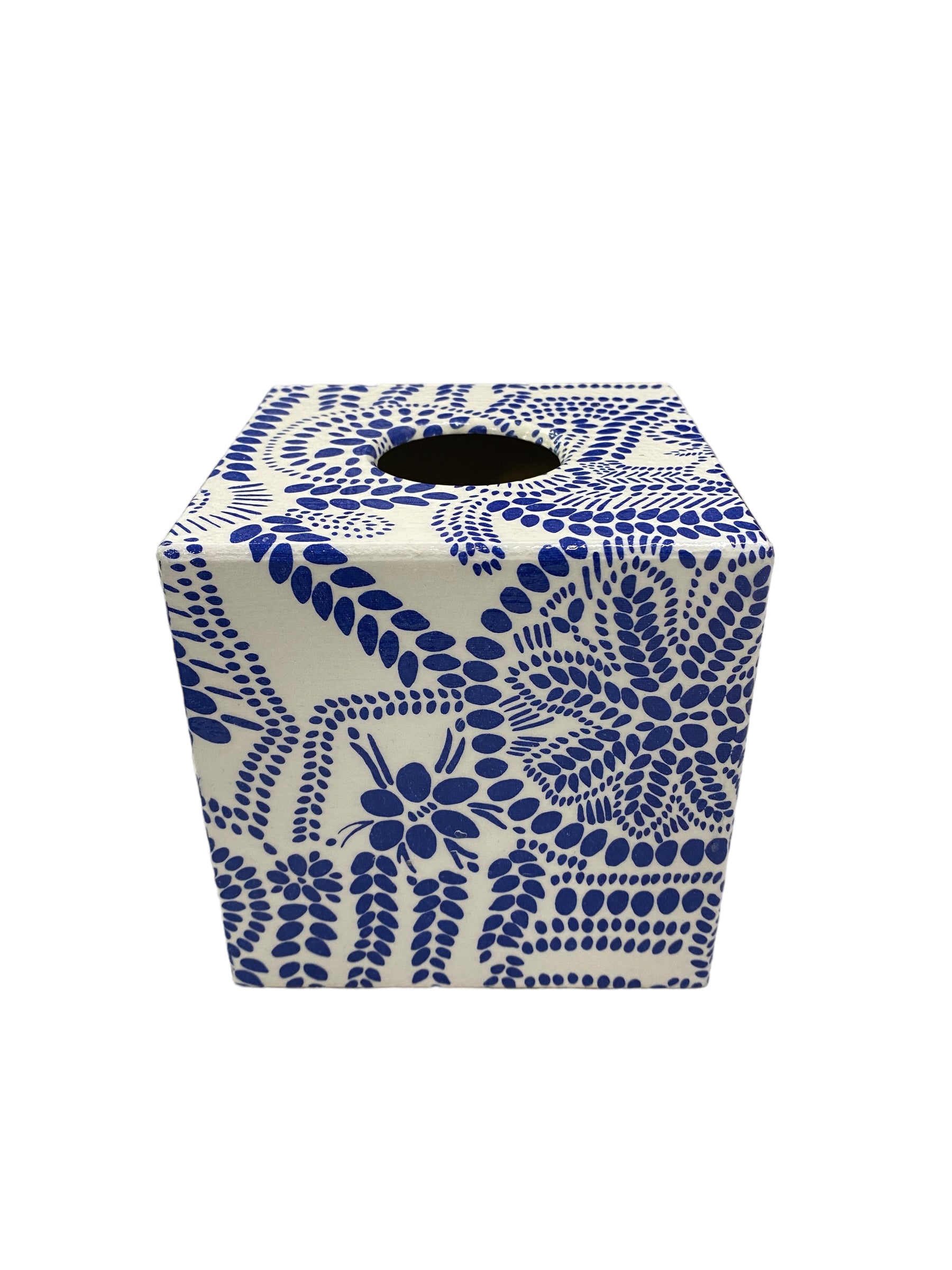 Tissue Box Cover Blue Mosaic