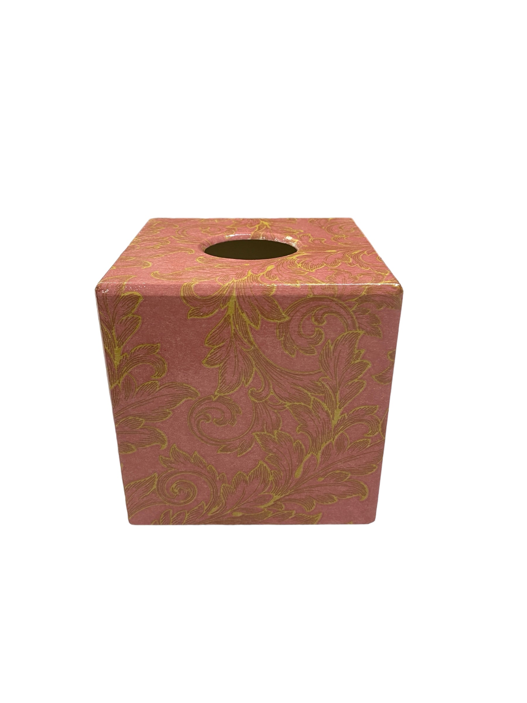 Pink Baroque Tissue Box Cover