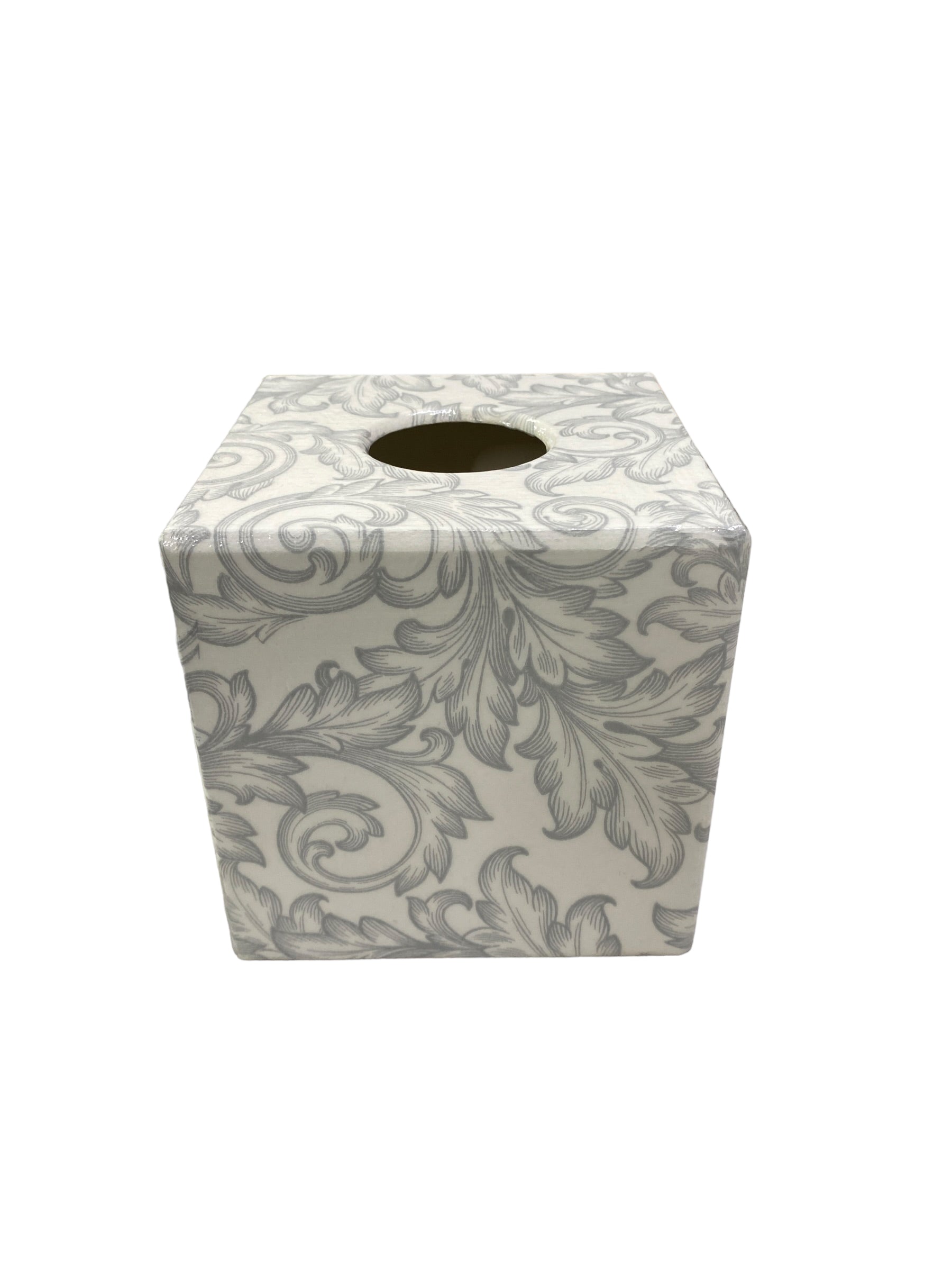 Silver Baroque Tissue Box Cover