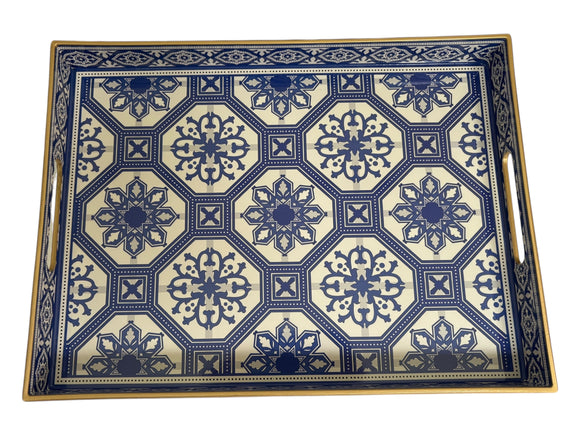Blue Moroccan Tray