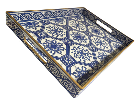 Blue Moroccan Tray
