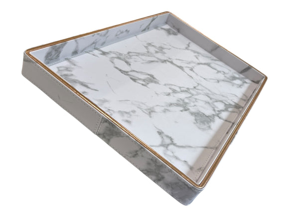 Faux Leather Marble look Tray