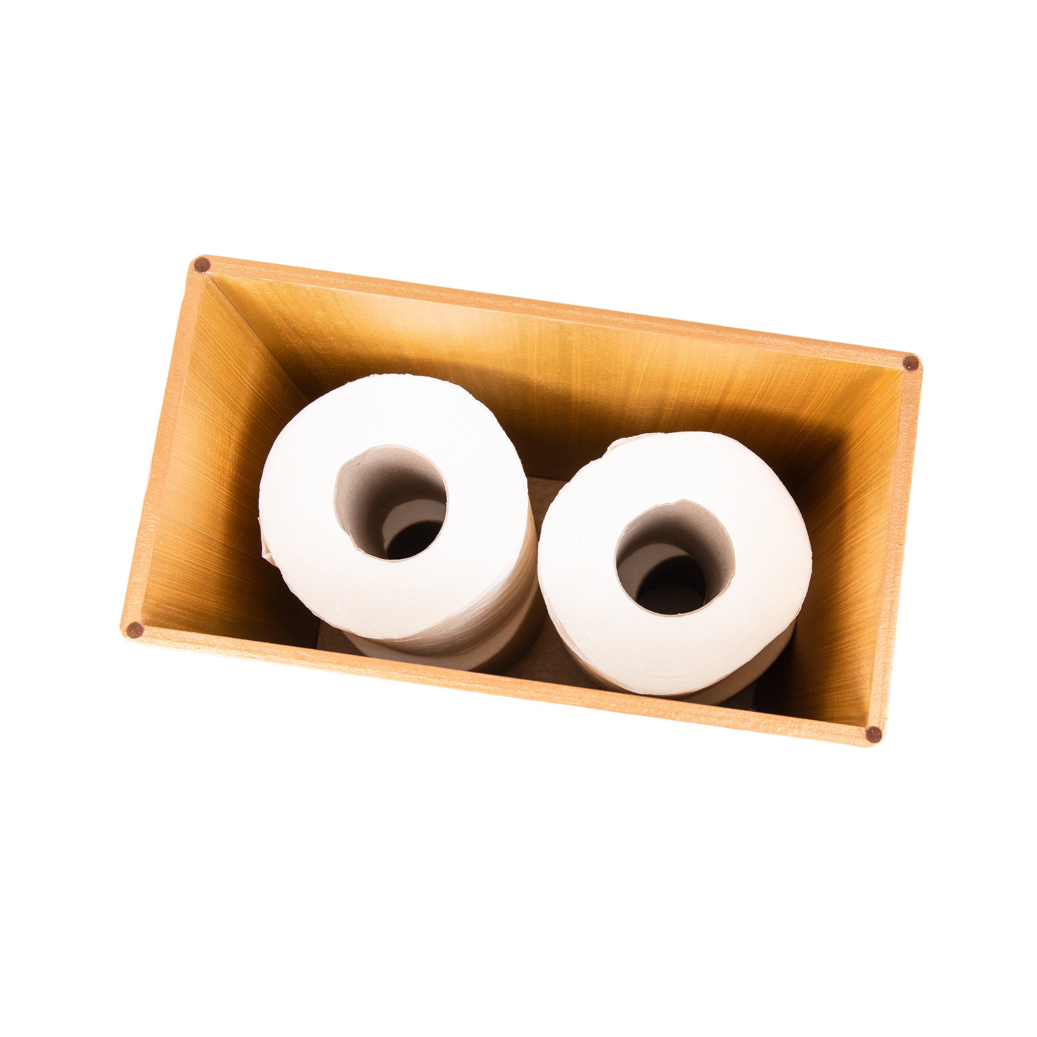 Toilet Roll Box Blue Wood