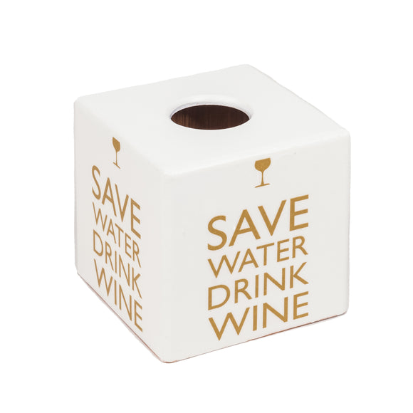 Save Water Drink Wine Tissue Box Cover