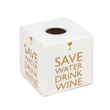 Save Water Drink Wine Tissue Box Cover