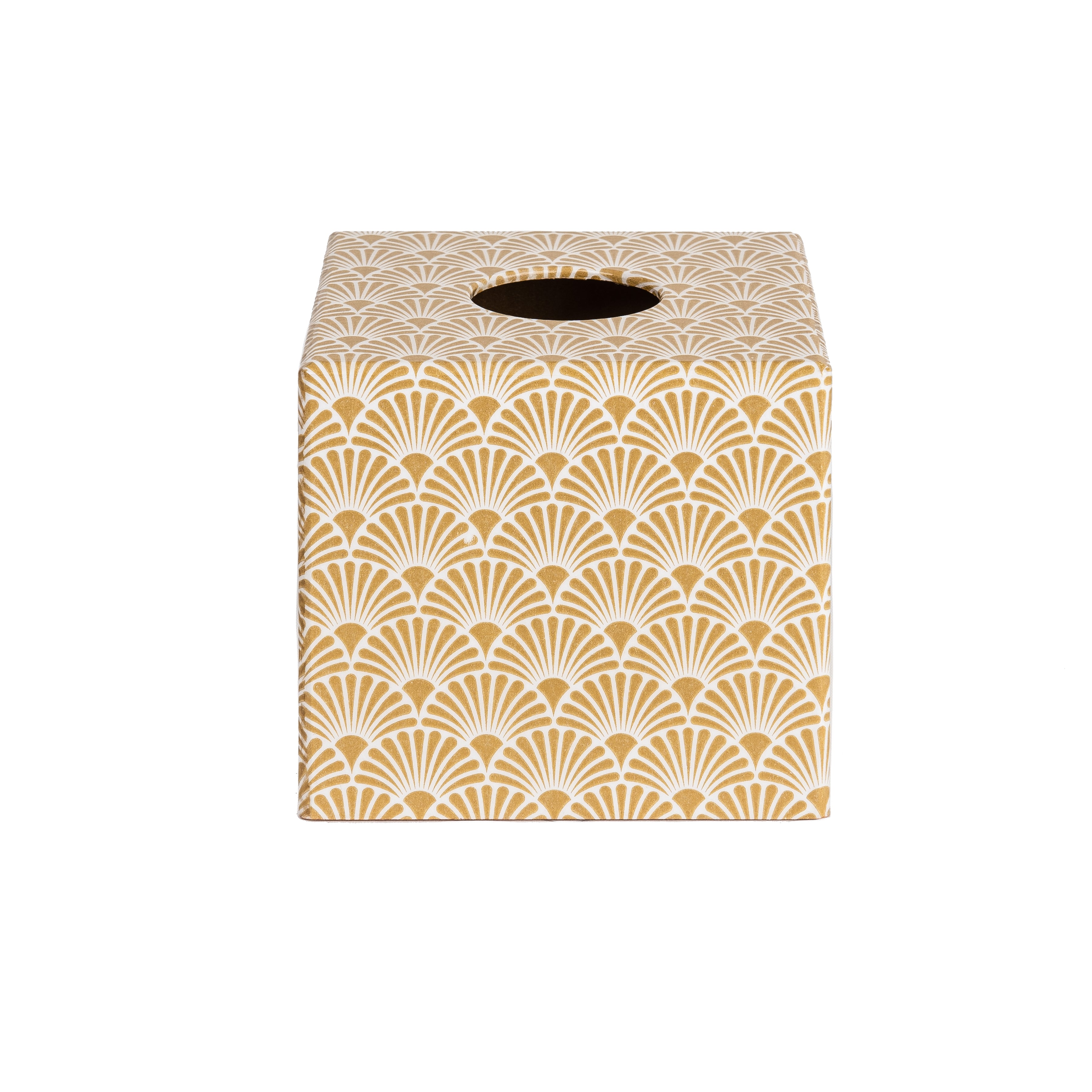 Tissue Box Cover Gold Art Deco