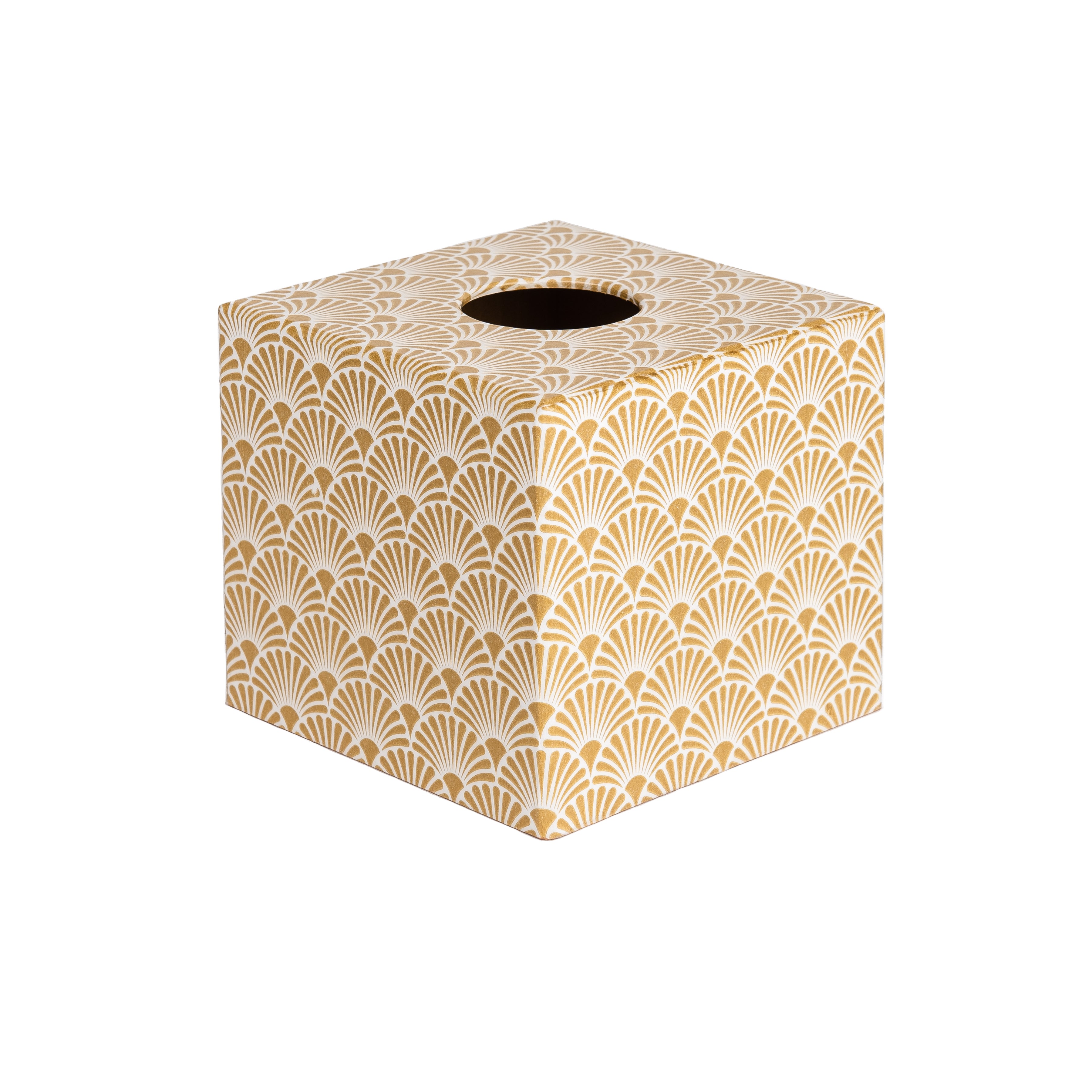 Gold art deco tssue box