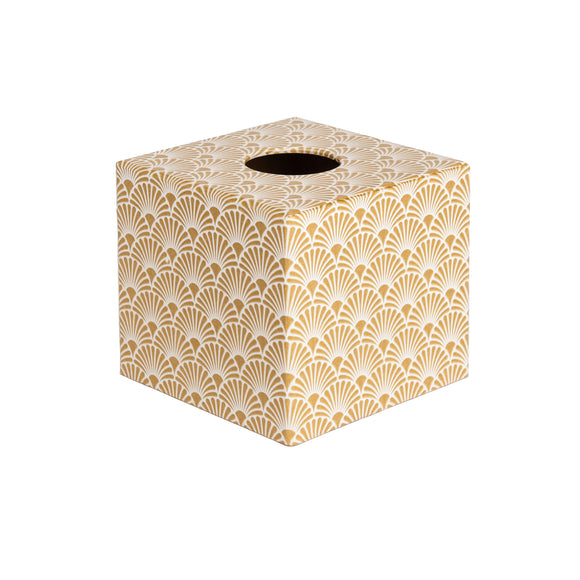 Gold art deco tssue box
