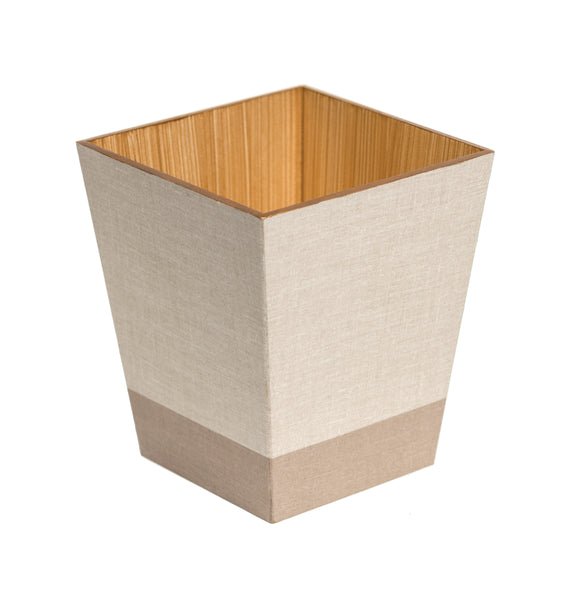 Hessian Taupe Waste Paper Bin