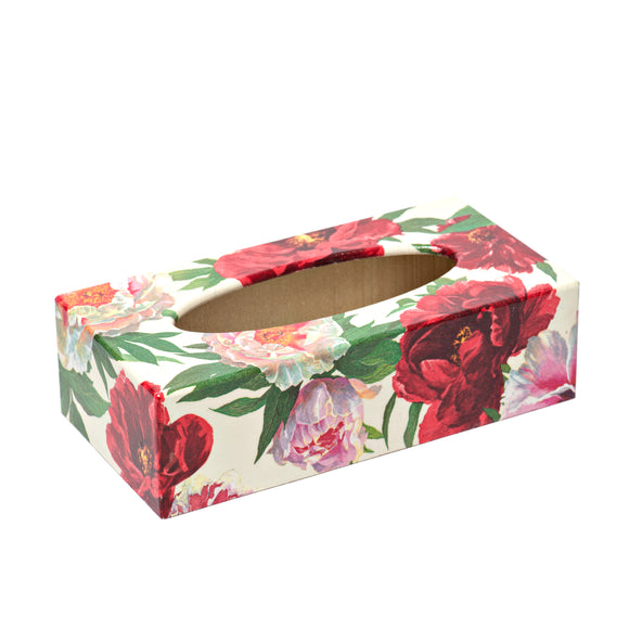 Tissue Box Cover rectangular Peony