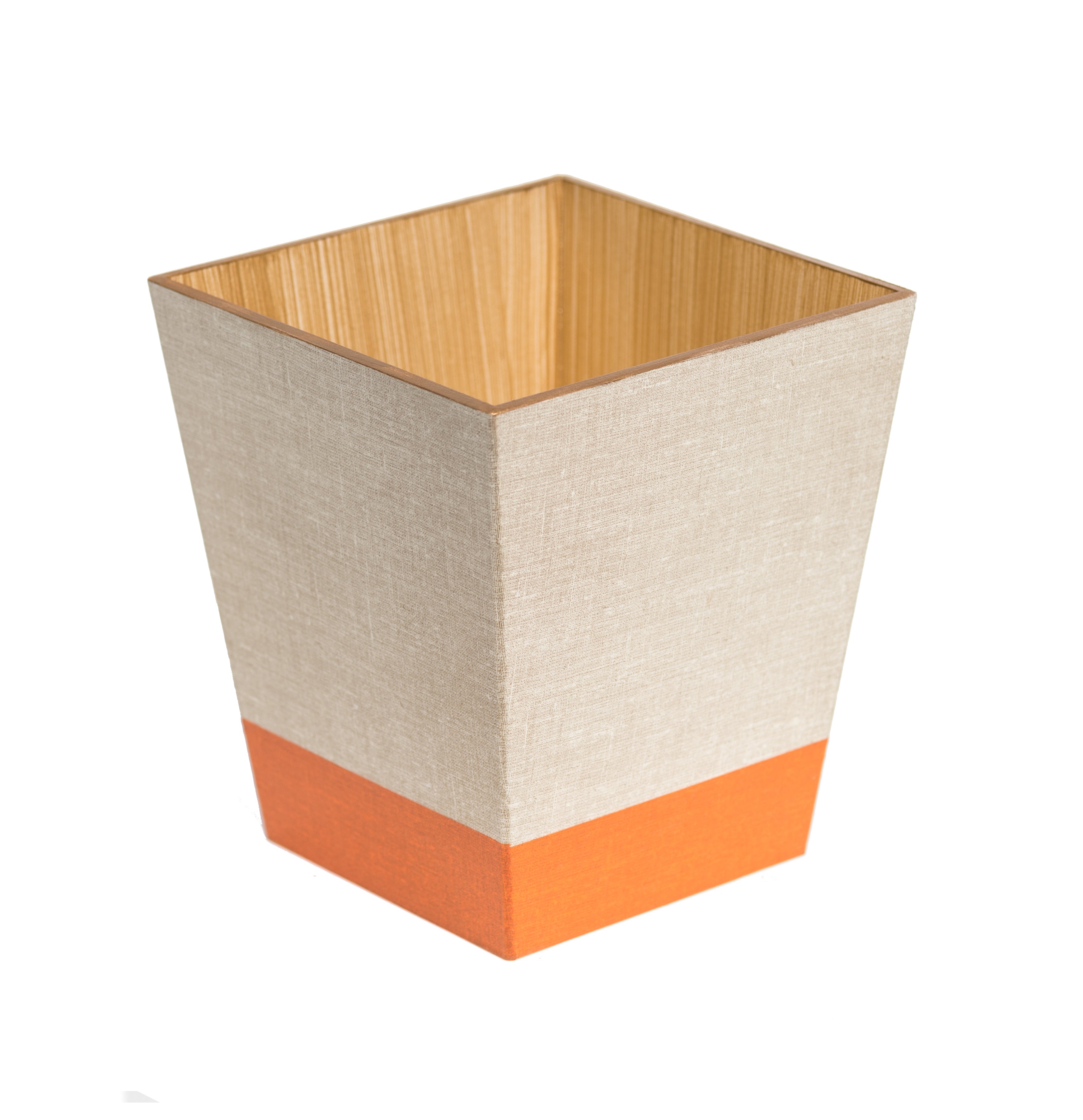 Waste Paper Bin Hessian Aqua/Grey/Taupe/Orange/Green