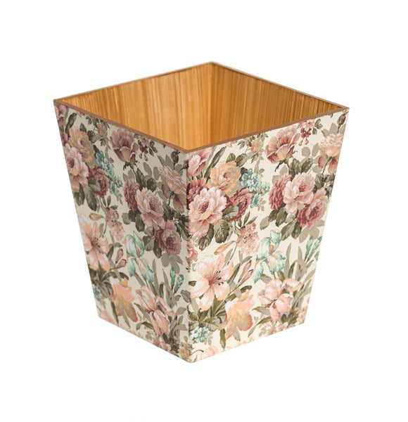 Vintage Floral Waste Paper Bin