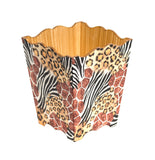 Animal Skin Design Waste Paper Bin - Handmade