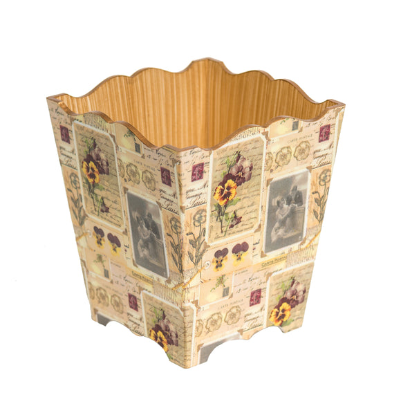 Victorian Waste Paper Bin - Handmade