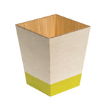 Waste Paper Bin Hessian Aqua/Grey/Taupe/Orange/Green