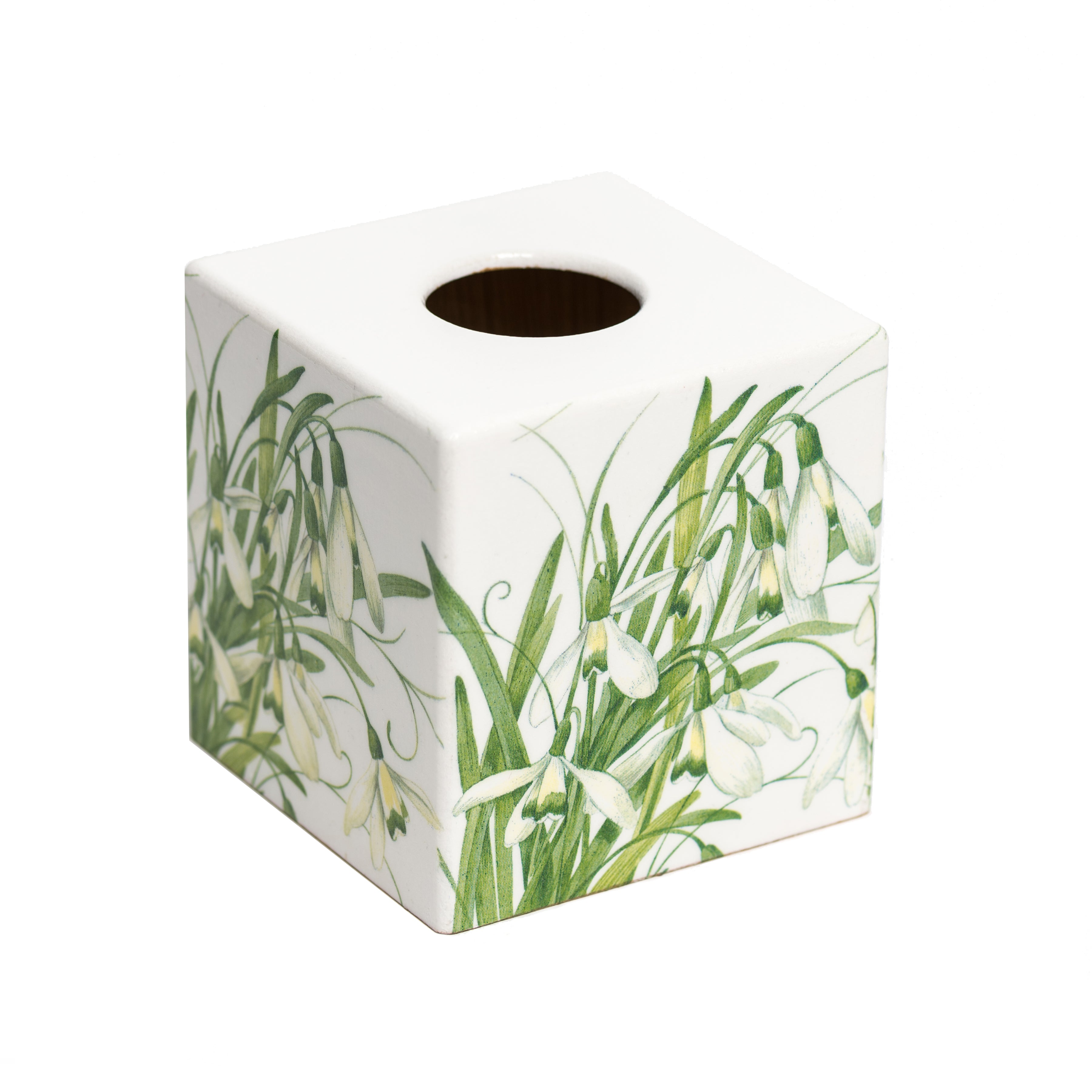 Snowdrop Tissue Box Cover - Handmade