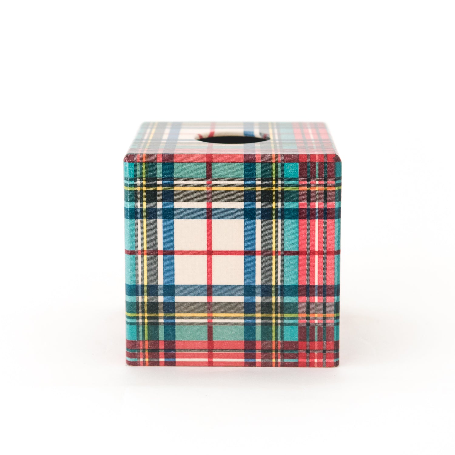 Tissue Box Wooden Cover Tartan Dress Stewart