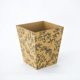 Waste Paper Bin wooden Gold Silent Plant