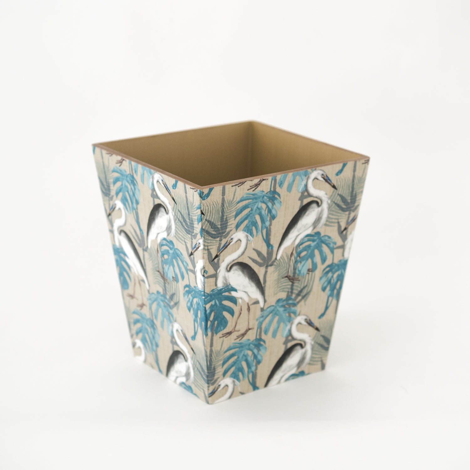 Tissue Box Cover & Waste Paper Bin Set Blue Stork