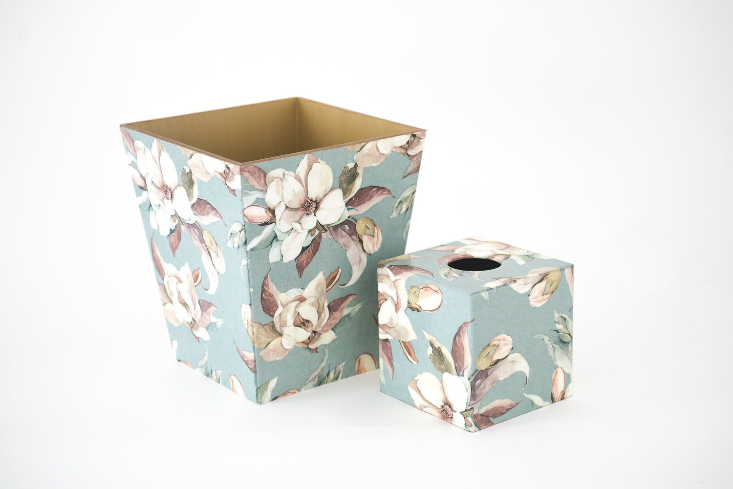 Tissue Box Cover wooden Magnolias