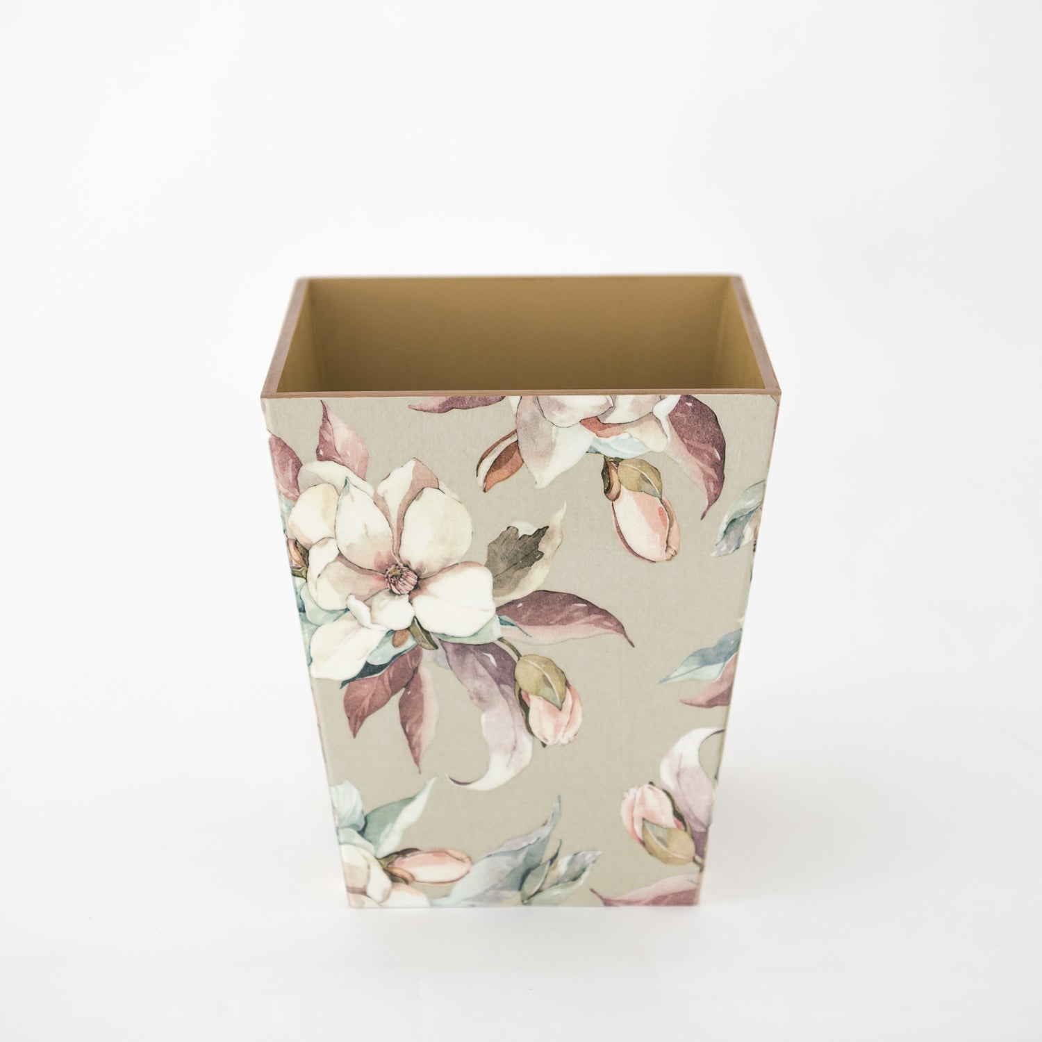 Tissue Box Cover wooden Linen Magnolias