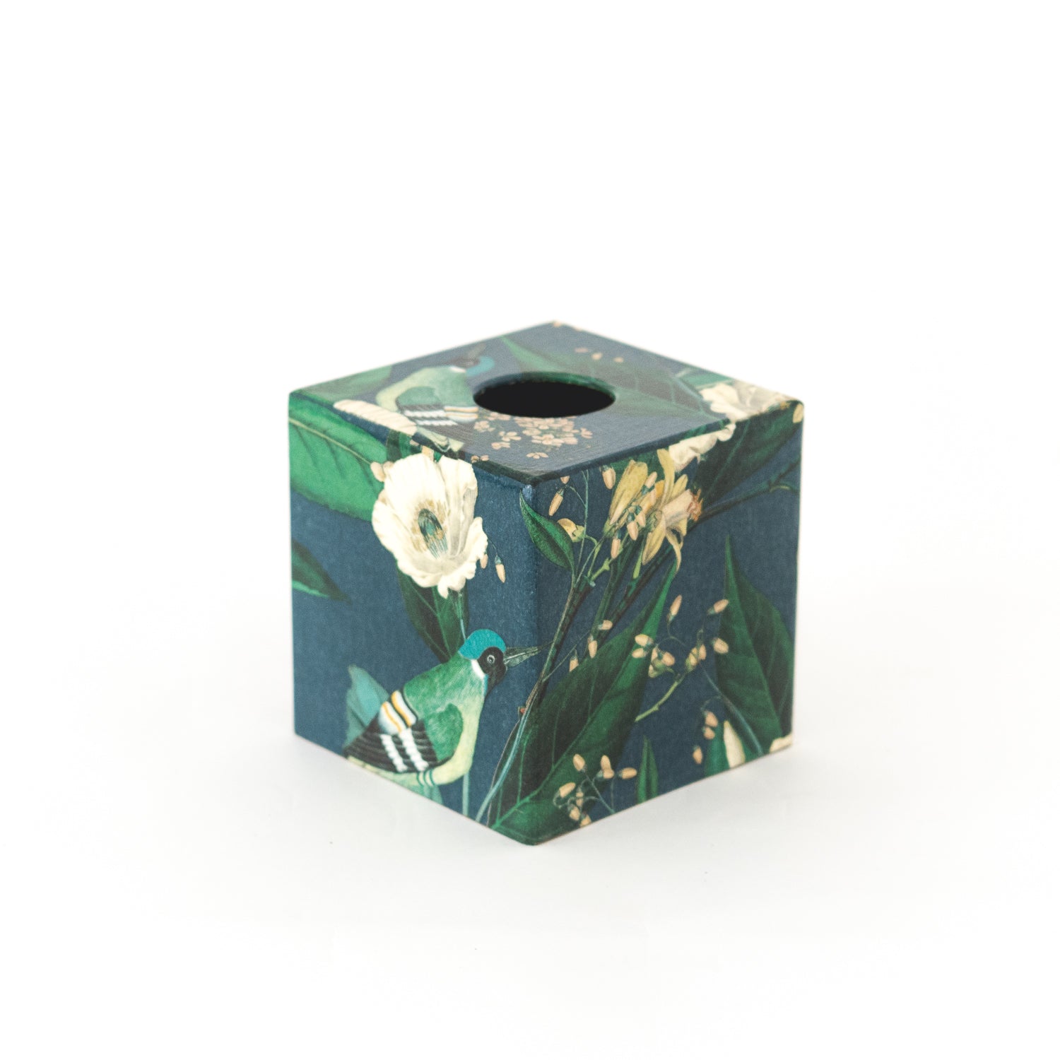 Tissue Box Cover wooden Blue Jay