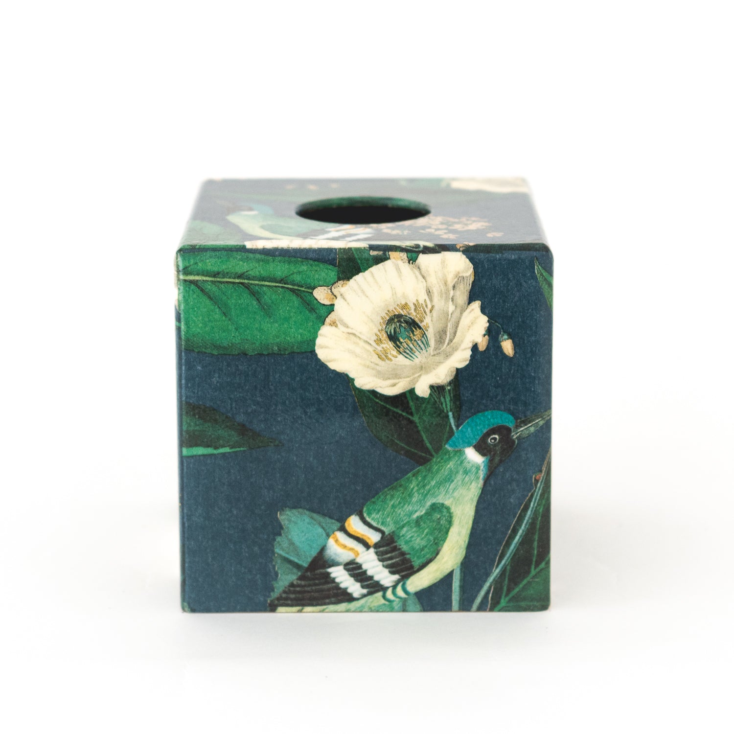 Tissue Box Cover wooden Blue Jay